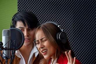 be your duet producer, male and female singers, backing vocals for your lyrics