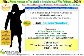 make any world phone number into a website address