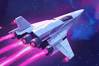 make a spaceship illustration, sci fi art