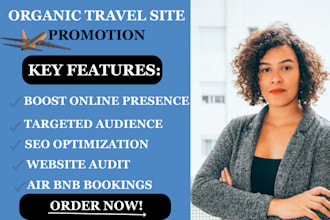 do SEO and travel site promotion to boost airbnb listings and hotel bookings
