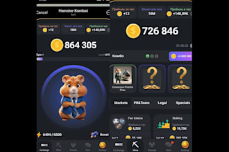build telegram game like hamster kombat, nft crypto earn game on xrp,evm, solana