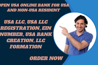 create USA business bank, wise, mercury, stripe, paypal, USA physical address