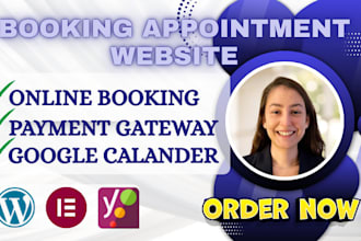 create a wordpress booking website with appointment booking, system integration