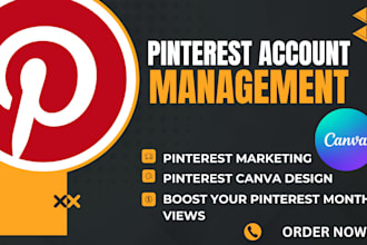 create canva design for your pinterest pins and pintrest marketing and manager
