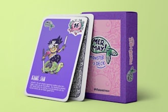 design stunning custom card games, tcg, board game cards, and templates