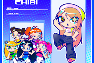 do illustration with pop, vibrant, and y2k vibe