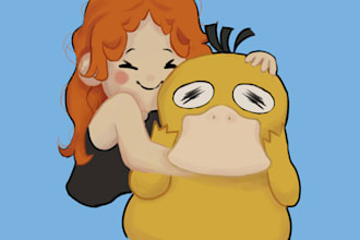 draw you holding your favorite pokémon