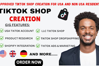 create USA tiktok shop, setup USA tiktok shop, tiktok shop creation tiktok ads