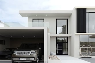 create modern exterior house renders