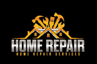 make unique home repair, remodeling, roofing, handyman logo