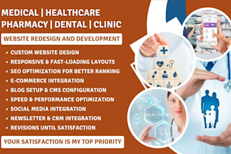 design medical spa website clinic healthcare website dental pharmacy website