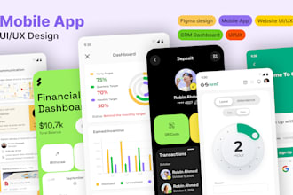 do UI UX design for mobile app using figma, website UI UX design