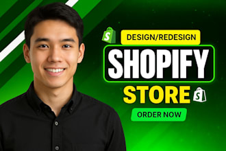 design, redesign shopify store, dropshipping store or automated shopify website