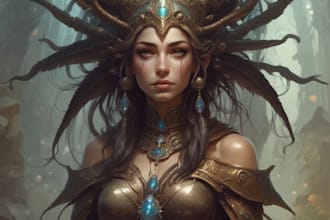 make a dragons and dnd character illustration
