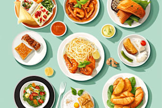 create food illustration for your business