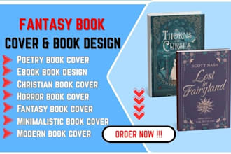 design artistic poetry book cover, romance, literature, fantasy kdp book cover