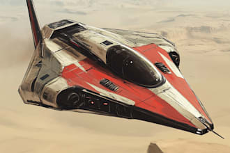 make concept art or sci fi art spaceship design