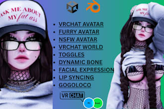 create custom vrchat avatar vrc character vr avatar furry avatar vrc nsfw unity