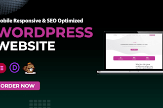 design and develop a modern responsive wordpress website