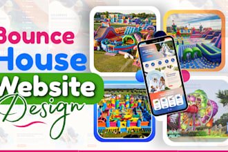 create house bounce website party rental, bouncy castle and slide rental website