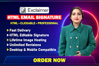 design redesign clickable exclaimer email signature html outlook signature