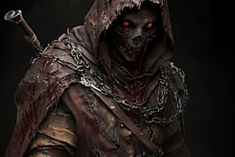 create fantasy horror and any fantasy horror character