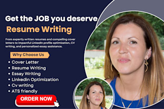 perfectly write your CV, ats resume, cover letter, and optimize your linkedin