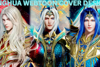 draw fantay donghua manga webtoon character anime album visualnovel cover design