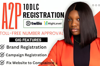 setup a2p 10dlc registration and verification on twilio or gohighlevel
