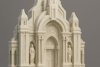 design 3d monument model 3d image engraving 3d architectural monument building