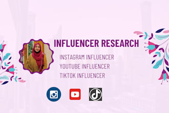 research top instagram, youtube, tiktok influencers for your brand campaign