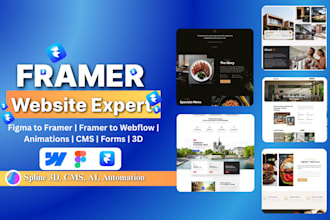 create framer website with animations wix, webflow figma to framer UI UX design