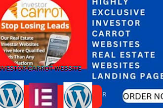 design realestate website and investor carrot website, mortgage website