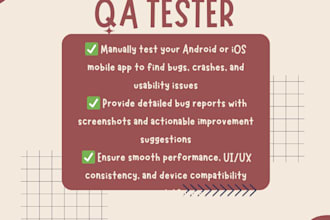 manually test your android and ios mobile application