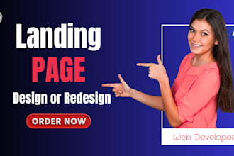 build wordpress landing page design, elementor design, figma design, website