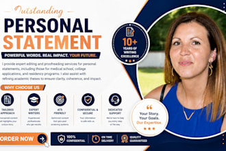 edit your personal statement or statement of purpose, MBA, phd, law, grad school