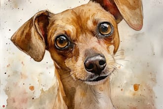 caret your dog or any pet into disney cartoon portrait