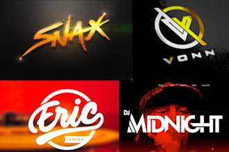 design dj, music, band, metal, edm, or custom font logo