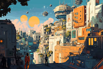 design an futuristic cyberpunk city for you