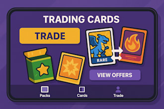 build a complete trading cards mobile app