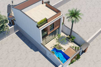 create photorealistic exterior outdoor renders, landscape, garden,luxury buildig