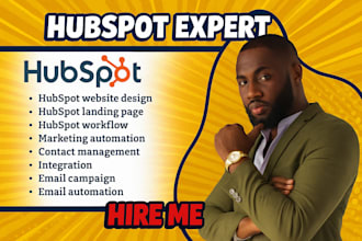 setup hubspot crm, landing page, website custom integration and sales automation