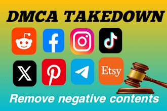 takedown harassing defaming remove negative content under dmca