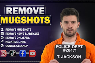permanently remove mugshots, delete negative article and harmful links in google