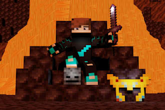 create custom 3d minecraft animations for intros or events