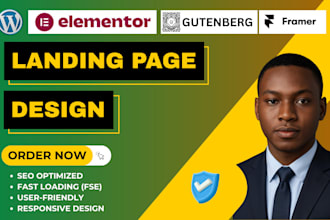 build wordpress landing page, squeeze page, sales page or landing page design