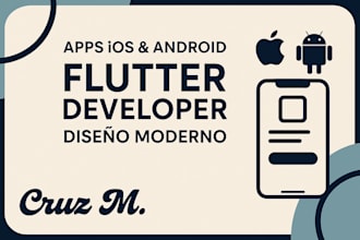 diseñaré tu app móvil sencilla en flutter para ios y android