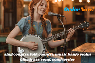 sing country folk country music banjo violin bluegrass song, song writer