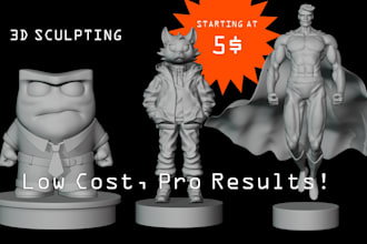 sculpt 3d characters for 3d printing