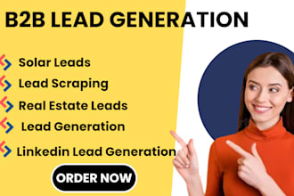 generate targeted b2b leads including solar, real estate, and linkedin prospects